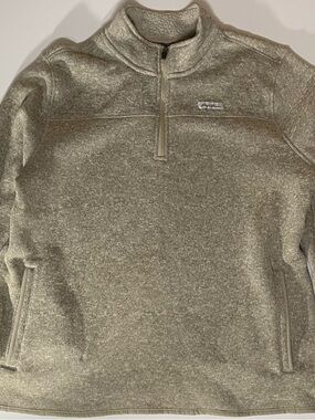 Eddie Bauer Men's V-Neck Half-Zip Sweater - Olive Heather